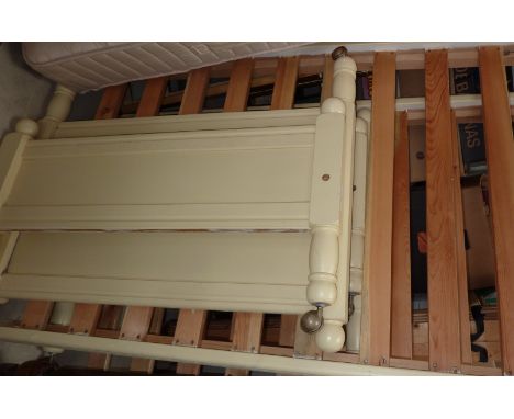 Painted slatted single bed