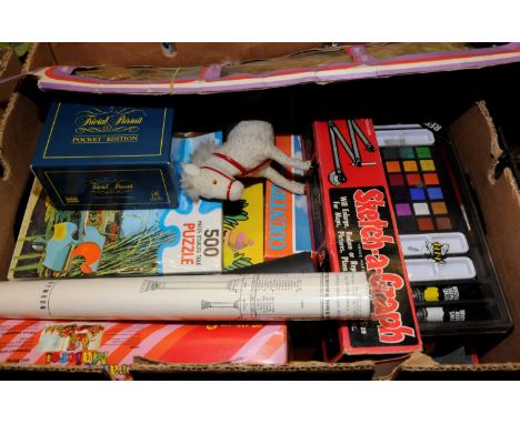 Selection of various vintage games, puzzles etc in one box 