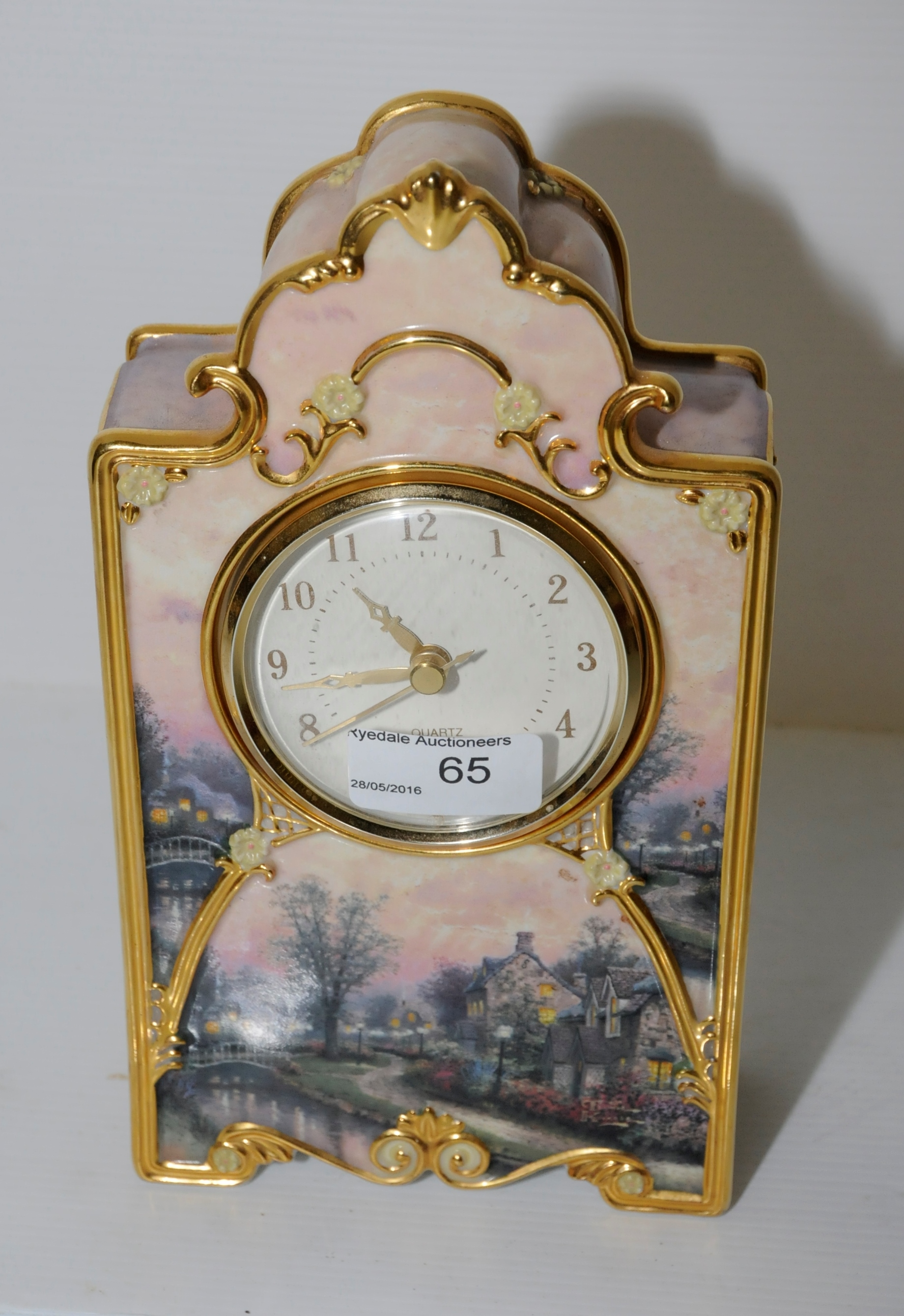 Thomas Kinkade 'Lamp Light Lane' clock