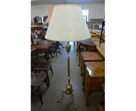 A brass standard lamp