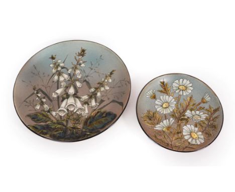 Christopher Dresser (Scottish, 1834-1904) for Linthorpe Pottery: A Plate, decorated with daisies, impressed HT (Henry Tooth) 