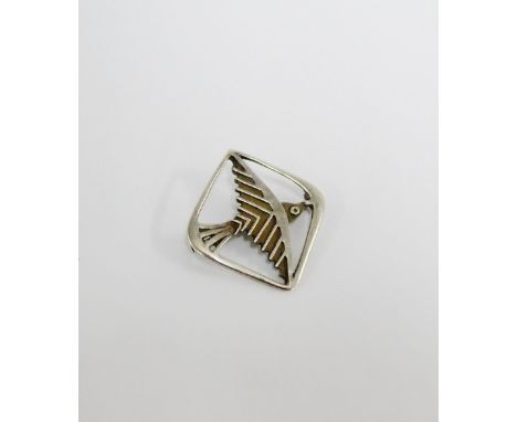 Vintage Ola Gorie silver brooch, Edinburgh 1973 