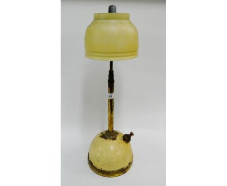 Vintage table model Tilley lamp complete with opaque glass shade, 56cm high