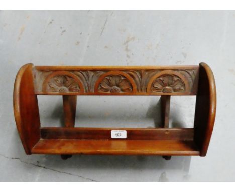 Carved oak book trough