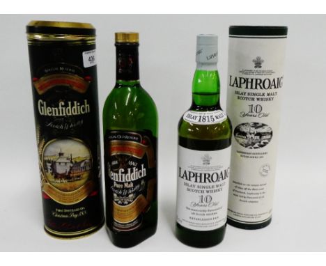 Whisky, to include Laphroaig Islay, single Scotch Malt Whisky, Ten Year Old, together with Glenfiddich Special Reserve Pure M
