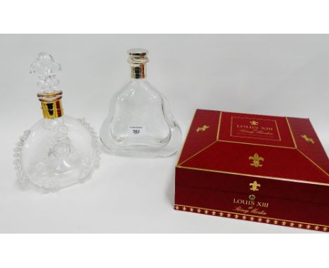Louis XIII Remy Martin Cognac bottle decanter set, together with a Baccarat decanter with Epns stopper, (2)