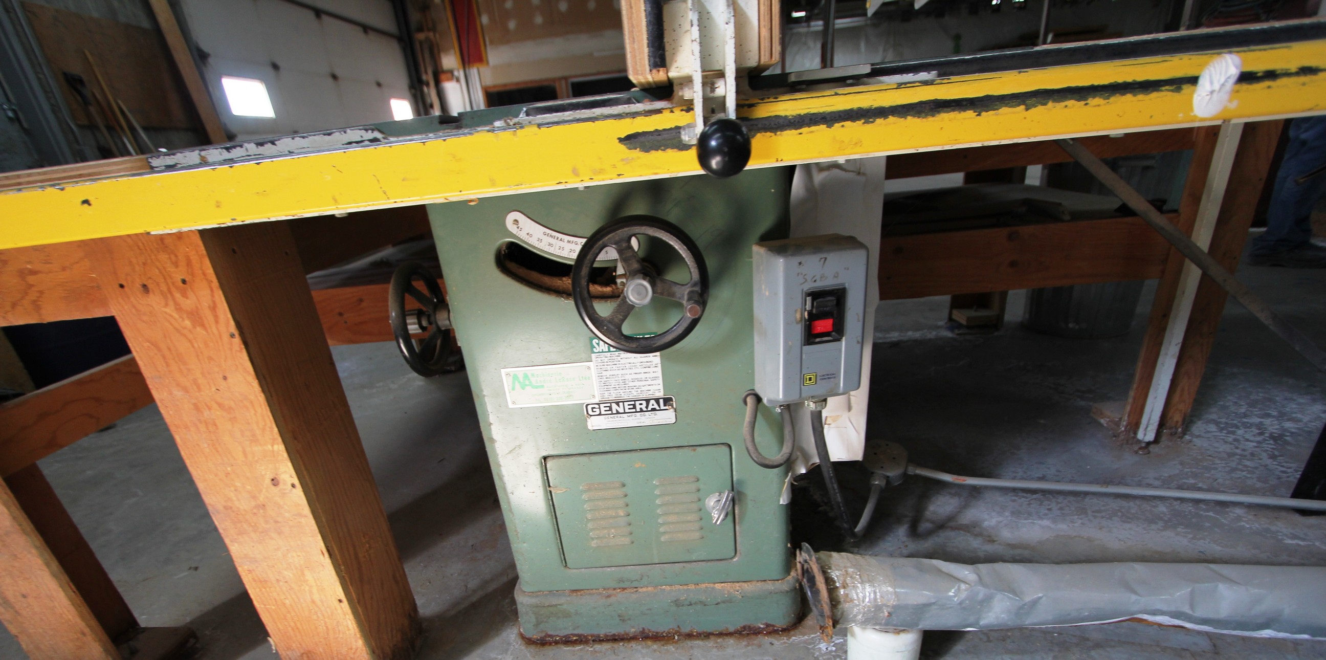 General Model 350 Table Saw; with Quick Set Guide & Excalibur Dust