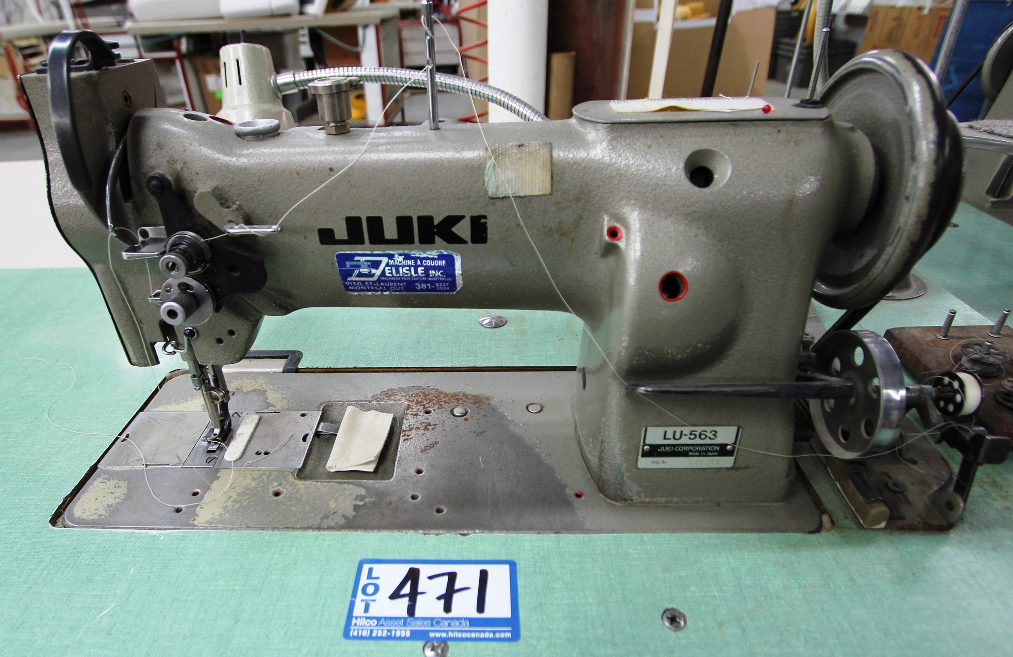 { Choice of lots 471 } Juki Model LU563 Single Needle Sewing Machine