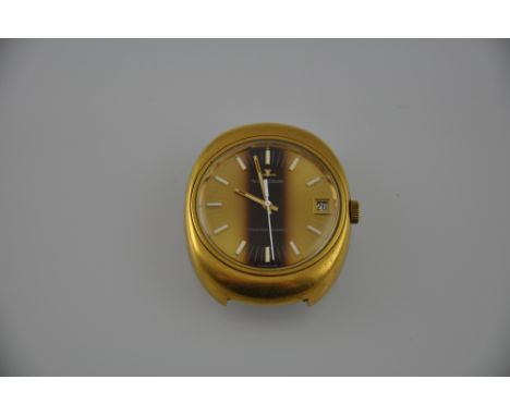 A Jaeger LeCoultre Master Quartz gentlemen's wristwatch, with tiger's eye dial, screw back case and date aperture at the 3 o'