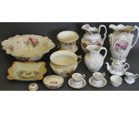 A Paragon Meadowvale tea service for six plate settings; together with a small quantity of sundry ceramics, including ribbon 