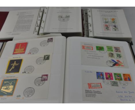 West Germany, 1974-98, sets of used souvenir ETB cards in two albums, also an album of first day covers. (3)
