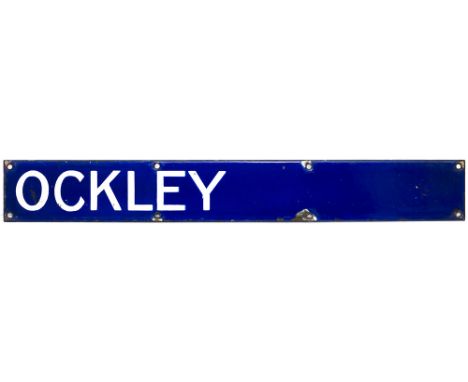 Southern Railway destination board enamel OCKLEY. from the departure board at either Charing Cross or Victoria station. In ve