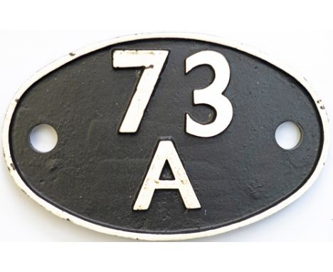 Shedplate 73A Stewarts Lane 1950 to June 1962. This ex SECR shed had an allocation of over 100 locos during this period. Of n