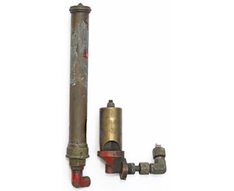 A pair of London Transport Underground 1938 stock whistles. One small Tri-Note Chime Whistle and the other and Organ pipe typ