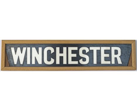 GWR china glass lamp tablet WINCHESTER from the former Great Western Railway station on the Didcot Newbury &amp; Southampton 