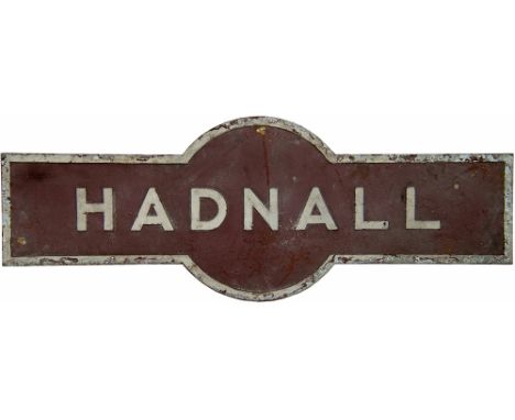 LMS Hawkseye HADNALL from the former London &amp; North Western Railway station between Shrewsbury and Whitchurch. Cast alumi