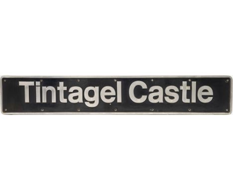 Nameplate TINTAGEL CASTLE ex Class 57 57603. Originally built as Class 47 D1830 at Brush Works in 1965 and later becoming 473