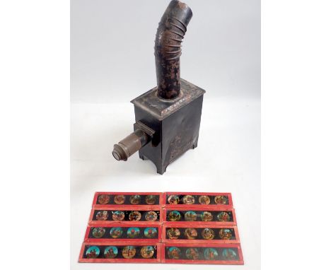 A child's magic lantern and a set of slides 