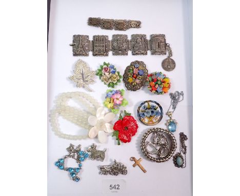 A box of vintage costume jewellery 