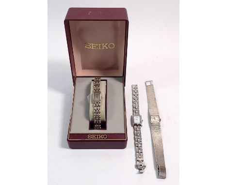 An Eridas silver ladies vintage watch plus a Citizen and a Seiko ladies watch 