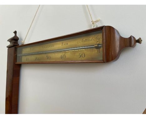 A rare John Whitehurst angle barometer, dated 1763 and signed. One of very few the famous maker produced. Both angles are ven