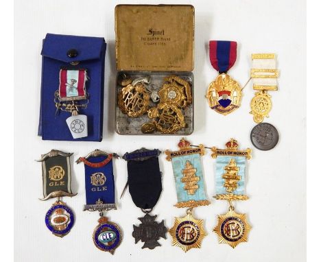 Quantity of RAOB gilt metal, enamel and silver medals and other associated items, various 