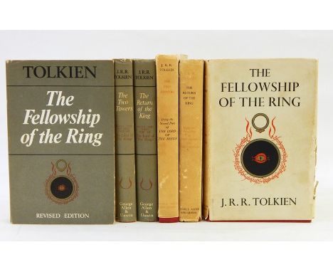 Tolkien J.R.R. The Lord of the Rings Trilogy - 'The Fellowship of the Ring' 10th impression 1961 George Allen and Unwin, red 