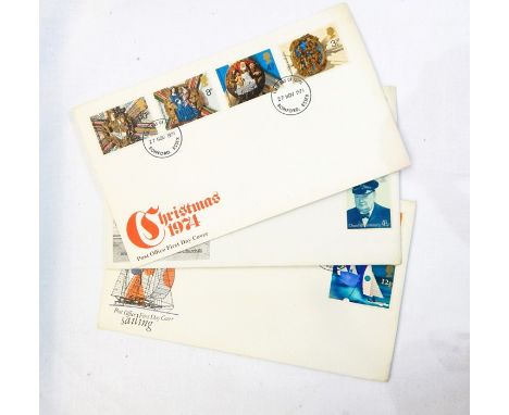 Collection of GB First Day Covers,  part sheet traffic light blocks, mint, stuck down etc. 1967 10/- Edinburgh bi-centenary n