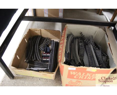 A quantity of various model OO gauge railway track etc. 