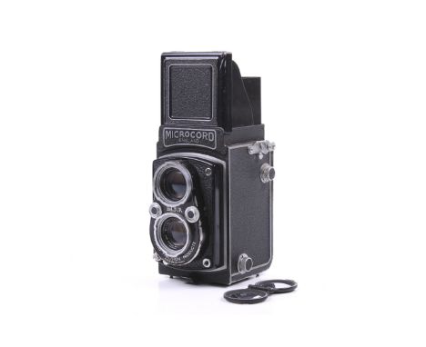 A Micro Precision Products M.P.P. Microcord I 6x6 medium format TLR camera. With a Ross London 77.5mm f3.5 Xpres taking lens.