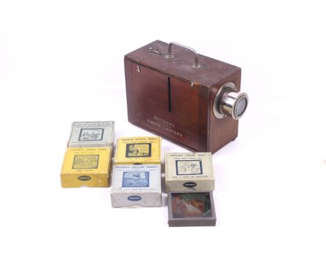 A Butcher's Electric Photo-Lantern and a collection of slides. To include 'The Pied Piper', 'There Was an Old Woman Who Lived