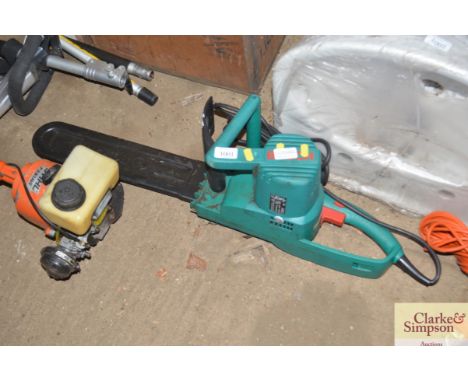 A Bosch electric chainsaw 