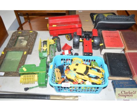 A quantity of various die-cast vehicles to include a Tonka tractor and trailer