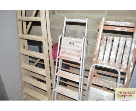 An aluminium step ladder