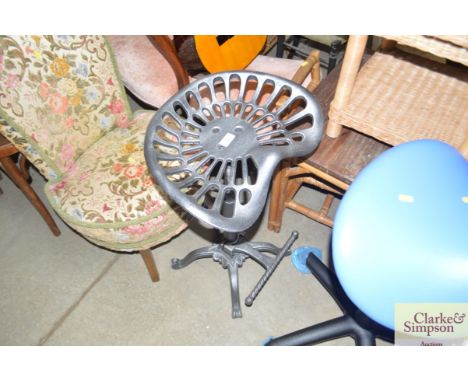 A tractor seat stool