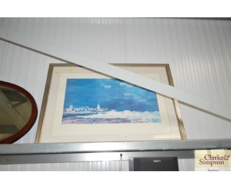 A pencil signed print Serena Hall 'Southwold 2002'