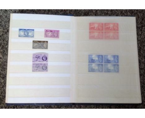 GB stamp collection in small stockbook contains mainly King George VI and early Queen Elizabeth II some rare.. Good condition