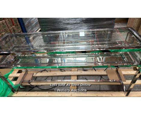 EICHHOLTZ  SILVER CONSOLE TABLE / 36.5CM H X 160CM W X 45CM D