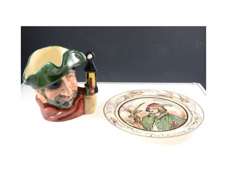 Royal Doulton character jug, Smuggler, six series ware plates, and a part Staffordshire dinner service by Furnival's, green t