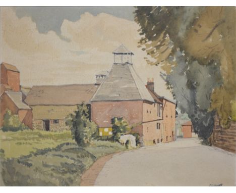 Peter Toynton, Boats at Walberswick, limited edition etching, 1/25; 14cm x 16cm, and two watercolours (3)