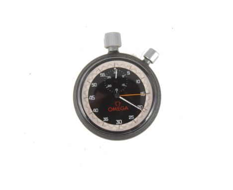 Omega - Stopwatch, 60 minute with split timer, complete with box, pendant holder and lanyard.