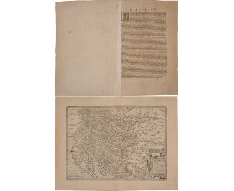 Map, Published after the Atlas "Theatrum Orbis Terrarum [1598]" our late 17th century copy ( page 102), in italian editing. L