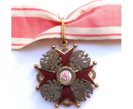 Knight's Cross, 4th Class, instituted in 1765. Breast Badge, 40 mm, GOLD, maker's mark "IK - Keibel", hallmarked "56, star", 