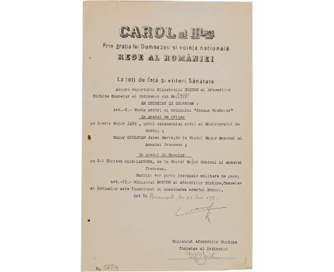 Officer`s Cross, 2nd Model for Civil awarded to two French Military Staff Officers, Knight`s Cross, 2nd Model for Civil award