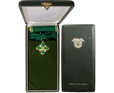 Grand Cross Badge, instituted in 1954. Sash Badge, 50 mm, gilt Silver, enameled on both sides, central medallions gilt, origi