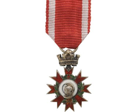 Knight`s Cross, Miniature, instituted in 1932. Breast Badge, 21x14 mm, Silver, one-side enamelled, original suspension ring a