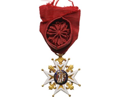 Knight's Cross, Louis XVI (1774-1792) Type, 3rd Class, instituted in 1693. Breast Badge, 40 mm, GOLD, approx. 13.9 g, French 