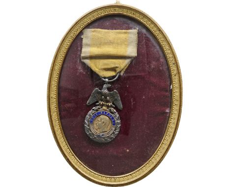 Breast Badge, Silver, 46x27 mm, both central medallions silver, enameled, original suspension ring and ribbon, in superb orma