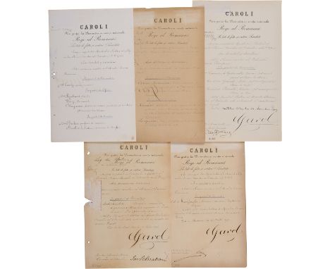 Commander`s, Officer`s and Knight`s Crosses, 1st Model, Civil, multiple recipients documents, awarded to Italian Diplomats, G