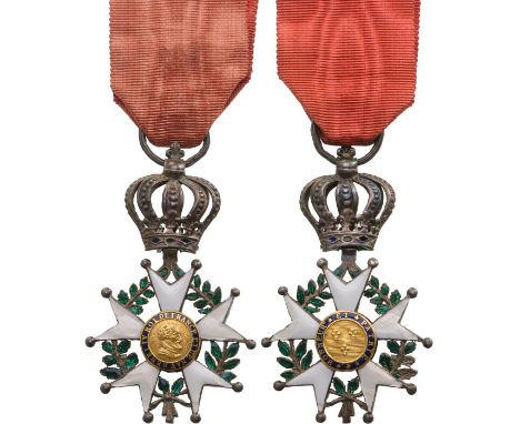 Knight's Cross, 2nd Restoration (1815-1830), 5th Class, instituted in 1802. Breast Badge, 61x37 mm, Silver, French hallmark, 